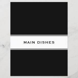 Recipe Cookbook Chapter Divider   Main Dishes