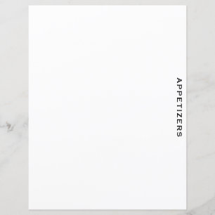 Recipe Divider   Appetizers   Simple White