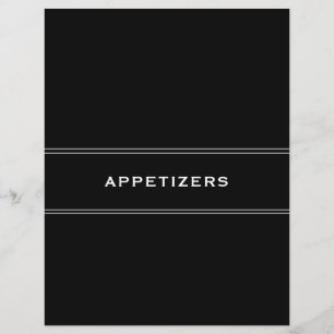 Recipe Divider   Black & White   Appetizers