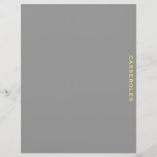 Recipe Divider   Casseroles   Grey & Yellow