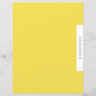 Recipe Divider   Dessert Category   Simple Yellow