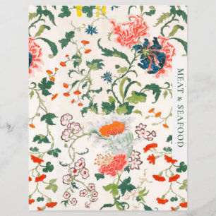 Recipe Divider Meat & Seafood Stylish Floral