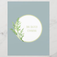 Recipe Divider Page - Blue Herb Binder Insert