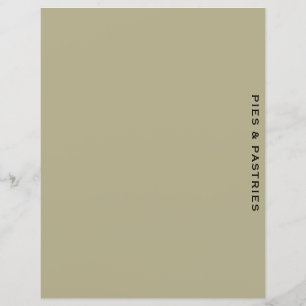 Recipe Divider   Pie & Pastry   Simple Sage Green