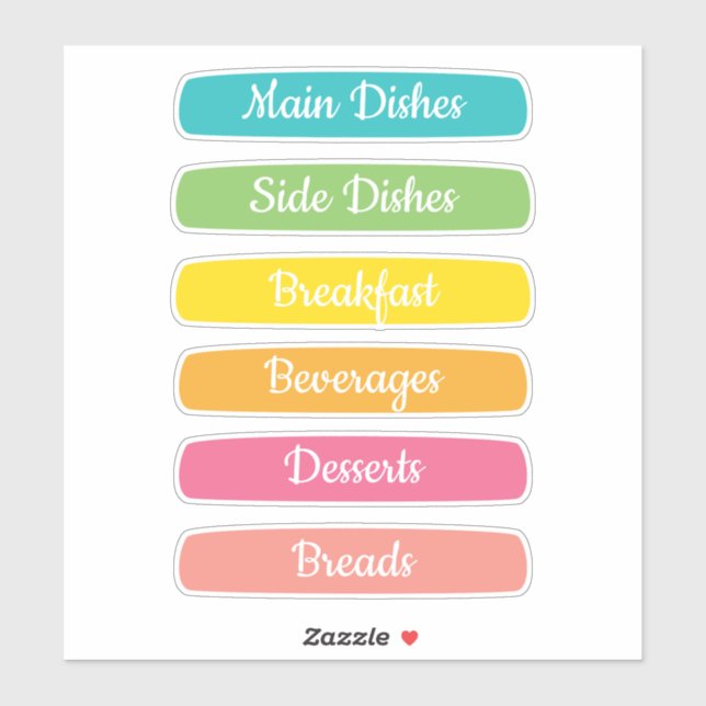 Recipe Dividers Personalized (Sheet)