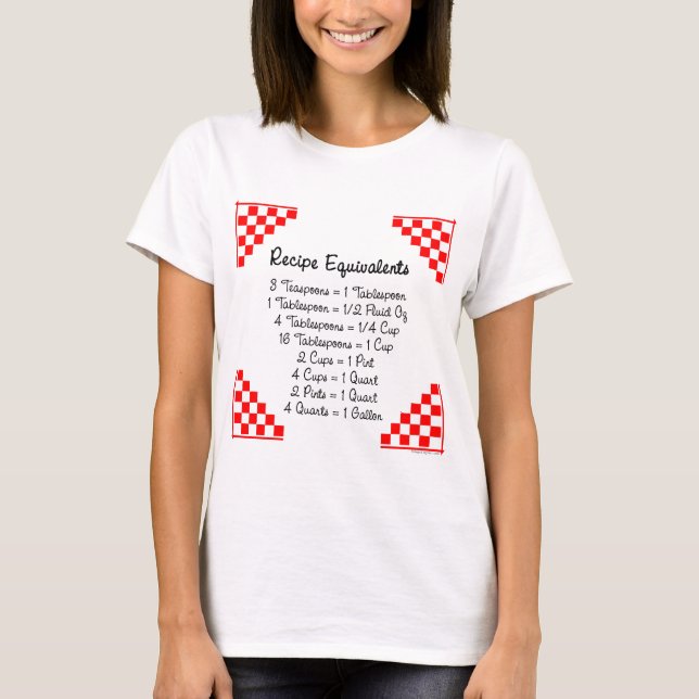 Recipe Equivalents Kitchen Helper  T-shirt (Front)