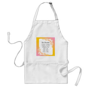 Recipe Equivalents Pastel Floral Standard Apron