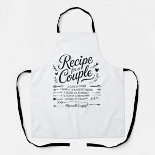 Recipe for a Couple Kitchen Love, Trust & Romance  Apron