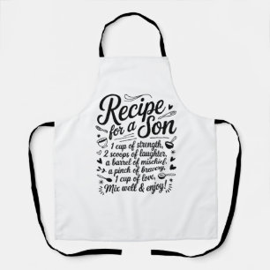 Recipe for a Son Kitchen Strength, Kindness & Love Apron