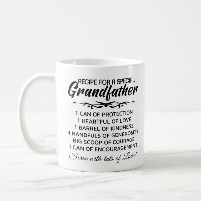Recipe for a Special Grandfather – Grandpa Mug (Left)