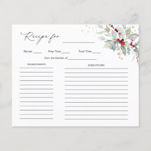 Recipe for Bride Red Berries Greenery Foliage
