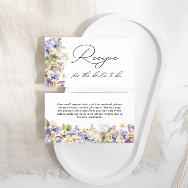 Recipe For Bride To Be Tea Party Bridal Shower Enclosure Card (Creator Uploaded)