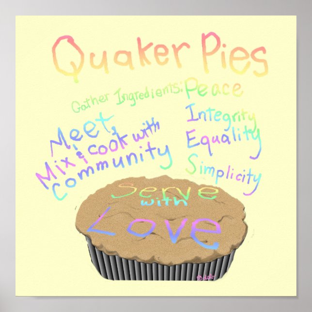 Recipe for Quaker Pies Poster (Front)