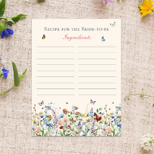 Recipe For The Bride   Bohemian Wildflowers Postcard