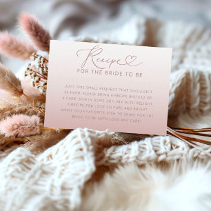Recipe for the Bride Modern Rose Gold Enclosure Card