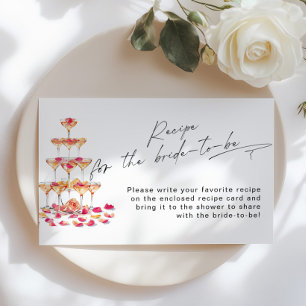 Recipe for the bride Patels and Prosecco bridal Enclosure Card