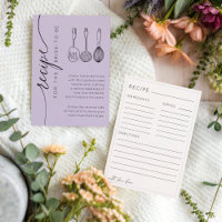 Recipe For the Bride Purple Bridal Shower