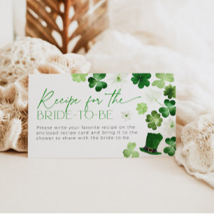 Recipe for the bride-to-be request St Patricks Day Enclosure Card