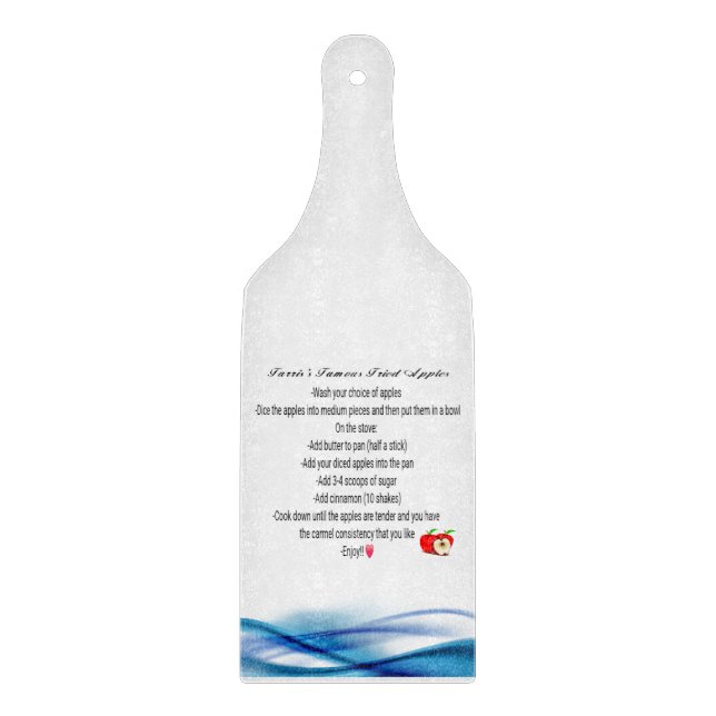 Recipe Glass Cutting Board (Front)