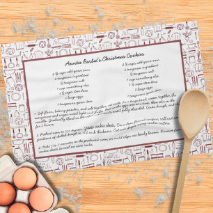 Recipe Heirloom Keepsake Memory Gift for Her Tea Towel