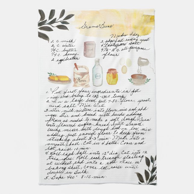 Recipe Heirloom Tea Towels (Vertical)