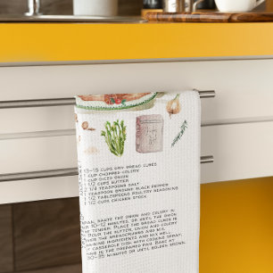 Recipe Heirloom Tea Towels   Turkey Stuffing