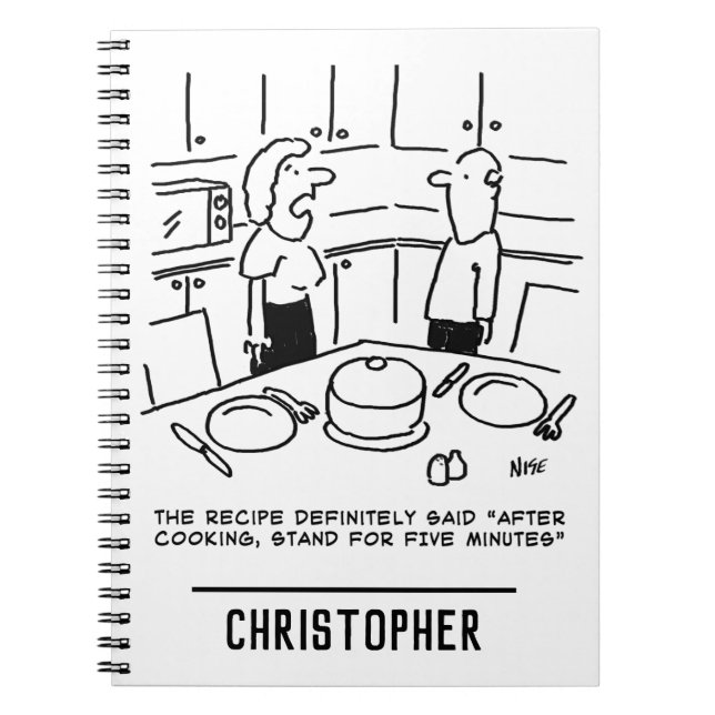 Recipe Instructions Followed Cooking in a Kitchen Notebook (Front)