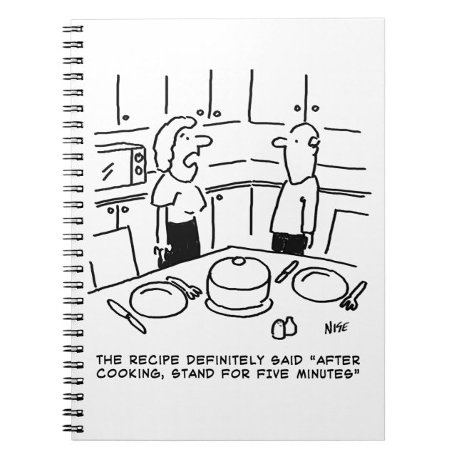Recipe Instructions Followed Cooking in a Kitchen Notebook (Front)