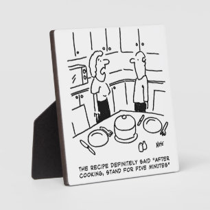 Recipe Instructions Followed Cooking in a Kitchen Plaque