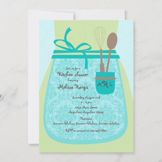 Recipe Kitchen Bridal Shower Invitation (Front)