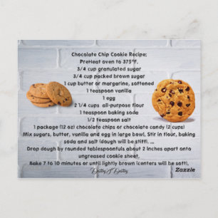 Recipe Kitchen Chef Food Dinner Destiny's Destiny Postcard