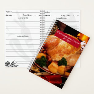 Recipe Notebook - Christmas Main Dinner Recipes