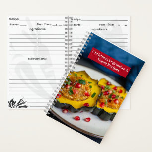 Recipe Notebook - Xmas Vegetarian & Vegan Recipes