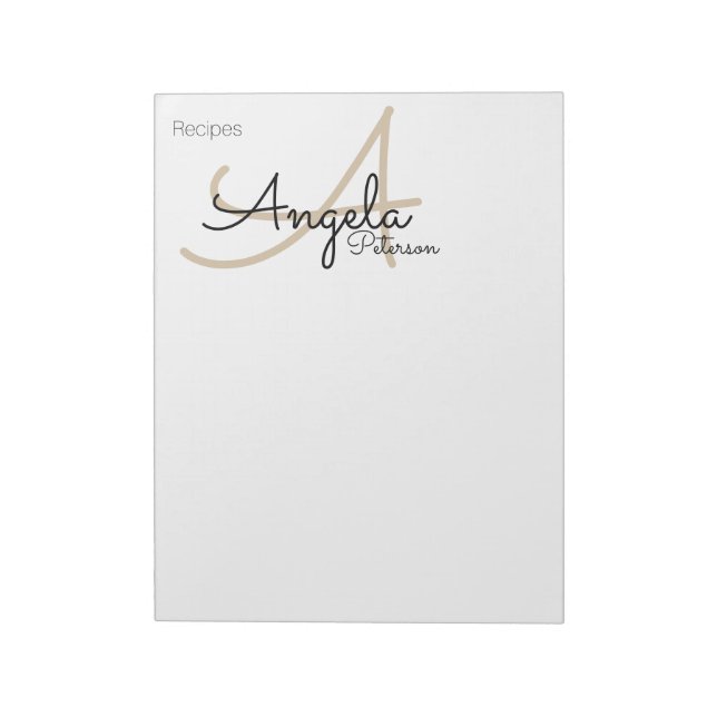 Recipe notes of the chef monogrammed (Rotated)