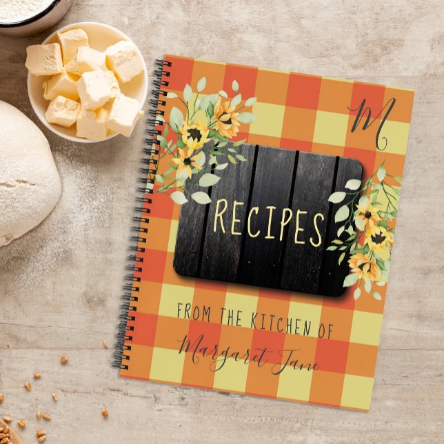Recipe organiser cookbook retro kitchen rustic notebook (Creator Uploaded)