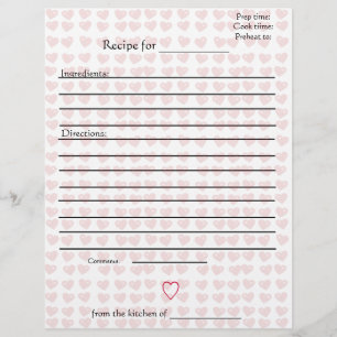 Recipe Pages for Combined Mothers Cookbooks