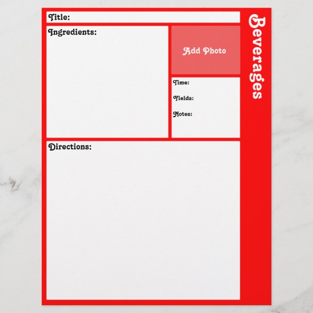 Recipe Pages (Red) (Front)
