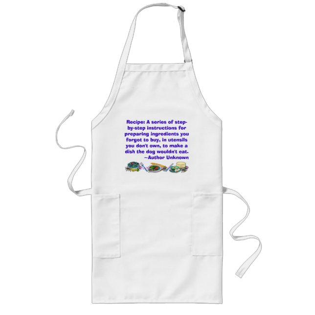 Recipe Quote Long Apron (Front)