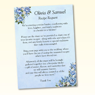 Recipe Request - Blue Peony Enclosure Card