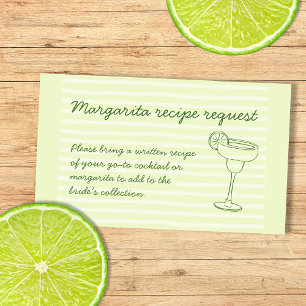 Recipe Request Bring Favourite Margarita Or Drink Enclosure Card