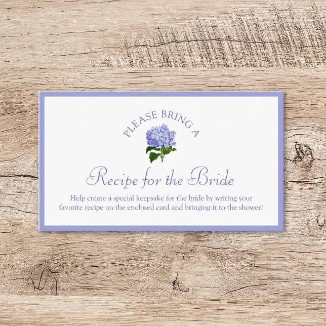 Recipe Request Card for Bridal Shower Elegant Chic (Creator Uploaded)