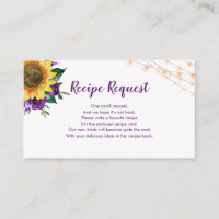 Recipe Request Sunflower Purple Rose
