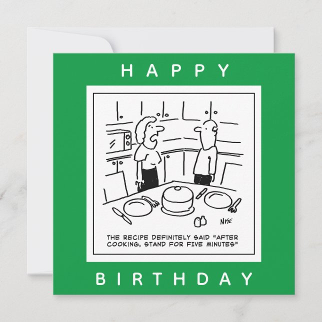 Recipe Said Stand After Cooking Cartoon Card (Front)
