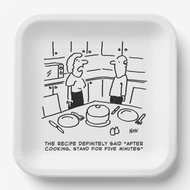 Recipe Said Stand After Cooking Paper Plate (Front)