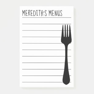 Recipe Sharing Note Pad for Chef
