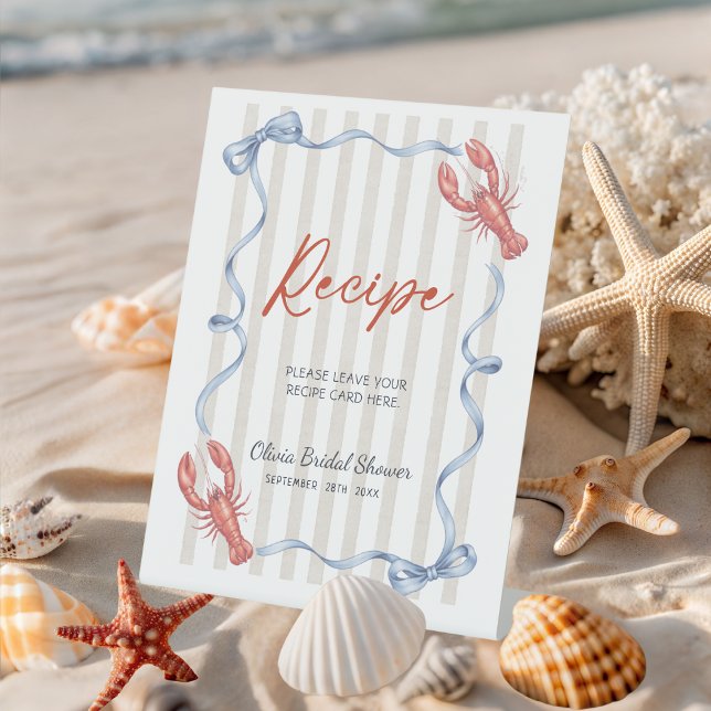 Recipe She’s a Catch Coastal Bridal Shower Pedestal Sign (Creator Uploaded)