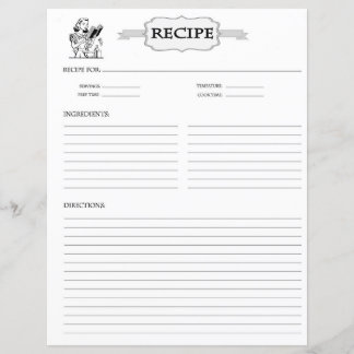 Recipe Sheet