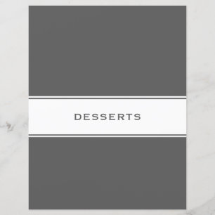 Recipe Subject Divider Desserts Grey & White
