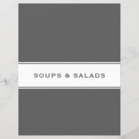 Recipe Subject Divider | Soup Salad | Grey & White