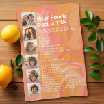 Recipe Template for Family Recipe and Photos Tea Towel<br><div class="desc">Make a kitchen towel with your favorite family recipe to give as a gift,  keepsake or family reunion favor. Use your favorite photo or pictures to make a fun keepsake to share with family.</div>